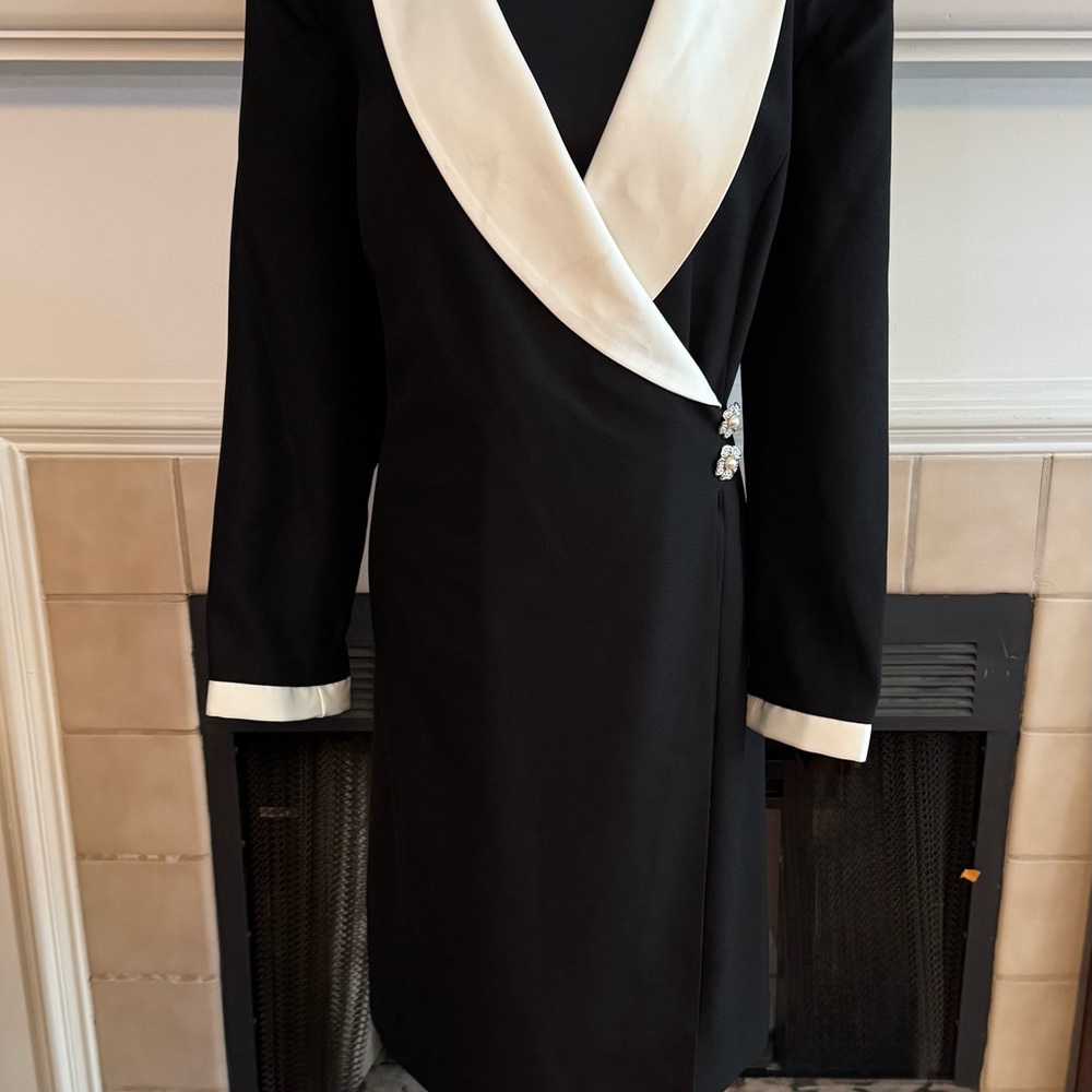 Brown Stone Studio Black and White Jacket Dress